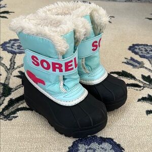 Sorel Kids' Snow Boots - Aqua and Black